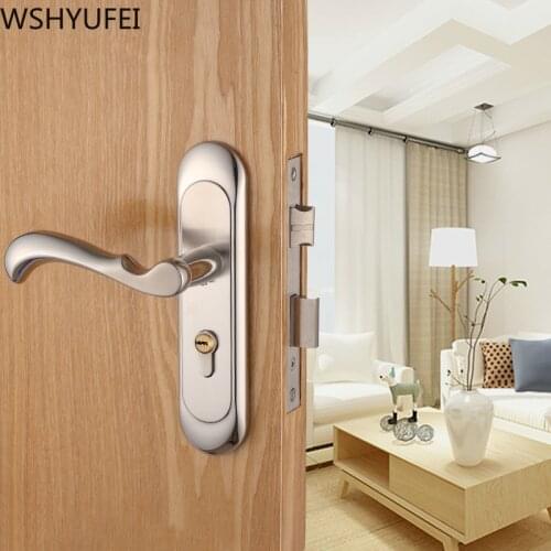 Modern Simplicity Style Room Door Lock Handle Fashion Interior Door Lock Safety Mute Anti-theft Gate Lock Furniture Hardware
