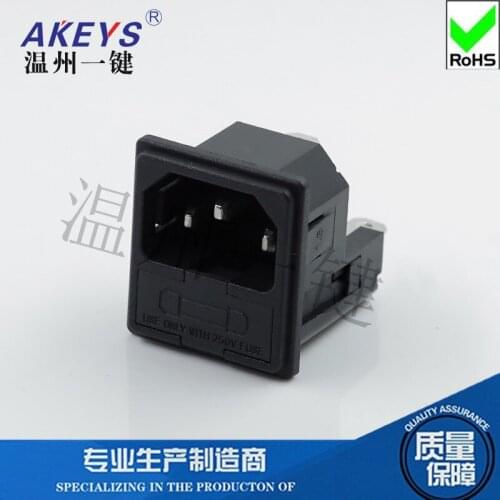 AC-02-S Two-in-one snap-in Three core Double insurance without fuse Power interface female seat Industrial socket Without ears