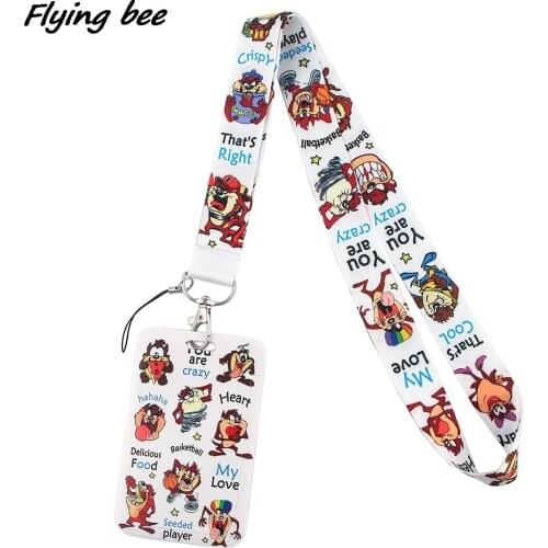 Flyingbee X1669 Anime Monster Cartoon Card Holder ID Holder Bus Card Holder Staff Card Phone Lanyard Accessories For Child Kids