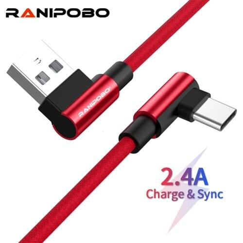 90 Degree Fast Charging Cord Type C Micro USB C Cable For Samsung Huawei Xiaomi 1M 2M 3M USB C Charger Mobile Phone Wire Cord