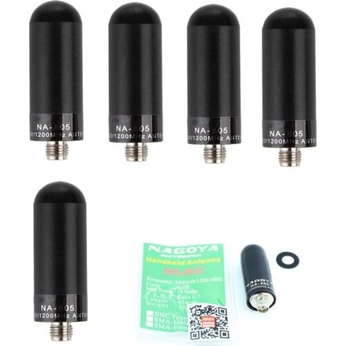 Lot 5pcs NA805 Nagoya NA-805 SMA Male / SMA Female / BNC Dual Band Antenna For Kenwood Wouxun Baofeng UV-5R Walkie Talkie