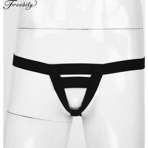 Men G-String Underwear Breathable Comfort Sexy Elastic Waistband Jockstrap T-Back Hollow Out Thongs Underpants Low Waist Undie