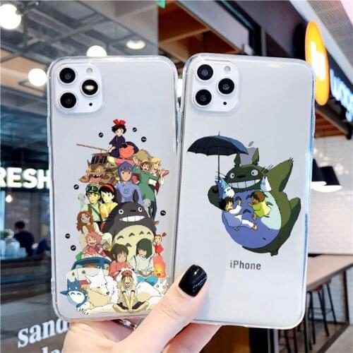 My Neighbor Totoro TPU Soft Silicone Phone Cover for iPhone 12mini 6 6s 7 8 Plus X XR XS Max 12pro 11Pro 11ProMax Fundas case