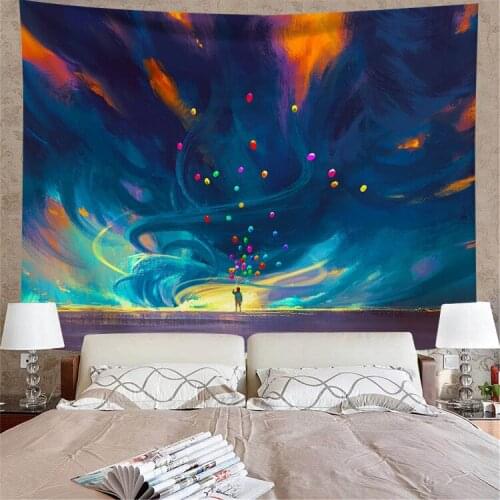 Fantasy sky pattern Tapestry Wall Hanging Dorm Decor Art Wall Tapestry Hippie Wall Carpet Psychedelic Tapestry 95x73cm
