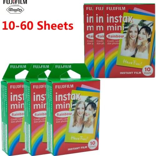New Fuji 10-60 Sheet Fujifilm Instax Mini Film For Fujifilm Instax Mini 7/8/9/10/30/50s/7s/90/25/20i/25i/50i/55i/Share SP-1 Film