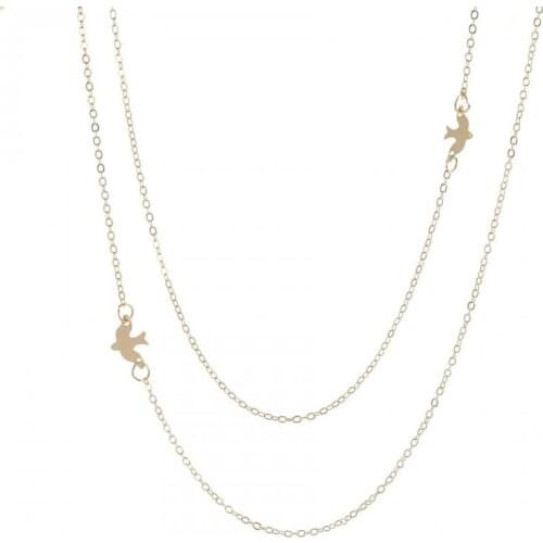 2020 Korean Fashion Necklace Temperament New Peace Dove Ladies Short Double Bird Clavicle Double Necklace Wholesale Bohemio