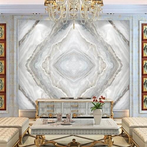 Custom 3D Wallpaper Mural European Marble Matching TV Background Wall Home Decoration Wallpaper