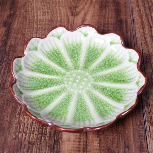 Kitchen utensils ceramics coloured plate round Seasoning dish tableware Small Plates dinner Container tools kitchen accessories