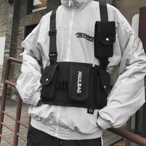 Street Style Belt Bag Unisex Tactical Pack Sports Anti Theft Chest Rig Bags Men Tactical Vest Bullet Pouch Running Waist Pack