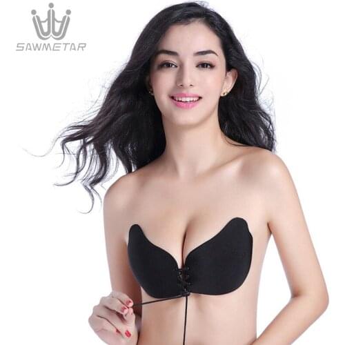 Sexy Push Up Bras Seamless Women Sexy Invisible Bra Adhesive Silicone Backless Wedding Bralette Bras Strapless Intimates