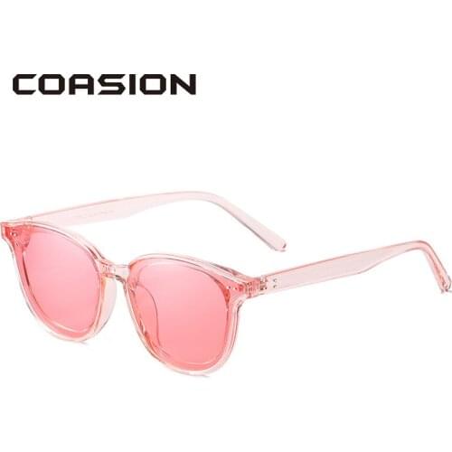 COASION Brand Design Round Polarized Sunglasses Women Men Ladies Anti-Glare Black Lens Sun Glasses Shades for Women CA1551
