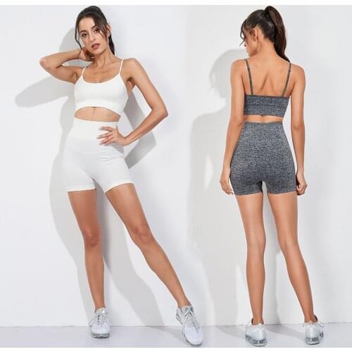 Gym Sets Yoga Pants Fitness Workout Clothing Sportswear Women Active Wear Sports Bra Top Short Seamless Leggings Set Sweatpants