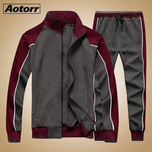 2021 Brand New Men Sets Fashion Autumn Spring Sporting Suit Sweatshirt +Sweatpants Mens Clothing 2 Pieces Sets Slim Tracksuit