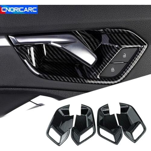 Car Styling Inner Door Handle Frame Decoration Cover Trim For Audi Q3 2019 Doorknob Decals Auto Interior Accessories