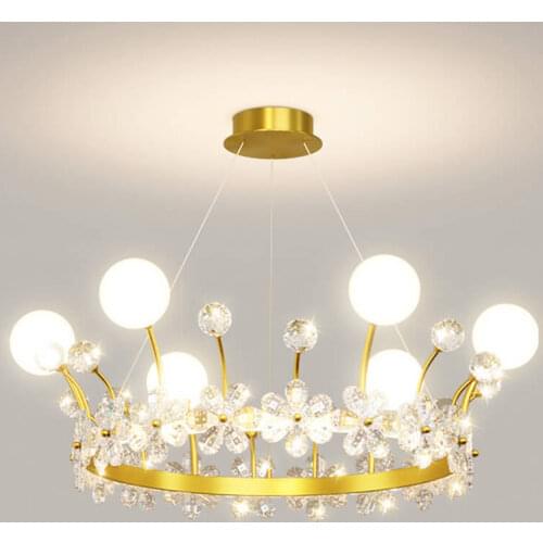 Mediterranean Cartoon Mermaid Kids Room Hanging Lamp Girls Bedroom Chandelier Lights Princess Room Lamps Chandelier