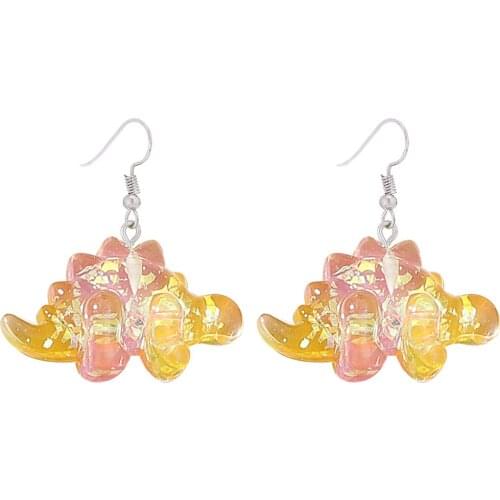 Dangle Earring Women Dinosaur Pendant Earrings Woman Cute Ladies Fashion Jewelry Lady Korean Trendy Plastic Resin Gift Party