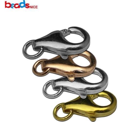 Beadsnice Sterling Silver Lobster Clasp for Necklace Diy Jewelry Making Handmade Chain Clasp 25093