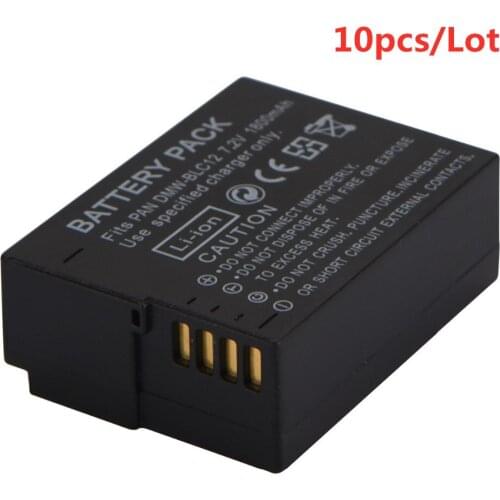 10pc/lot DMW-BLC12 DMW BLC12PP BLC12E BLC12 BP Battery for Panasonic DMC GH2 G6 G5 V-LUX4 FZ1000,FZ200,FZ3