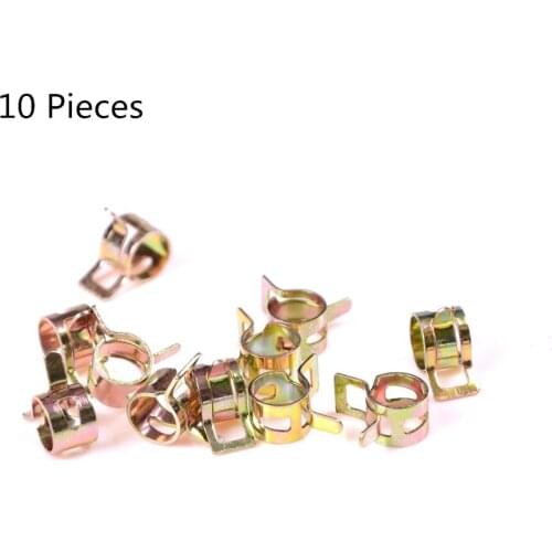 10Pcs/pack 5/6/7/8/9/10mm Spring Band Type Fuel Vacuum Hose Silicone Pipe Tube Clamp Clip Steel Zinc Plated Clamps
