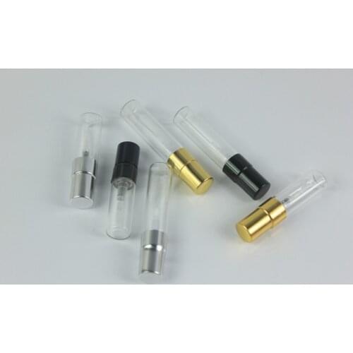 50pcs/lot 2ml 3ml 5ml 10ml Clear Thin Spray Bottle Sample Glass Vials Portable Mini Glass Vials Parfum Bottles Wholesale
