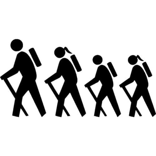 29.8*15CM Hiking Family Hike Vinyl Decal Car Window Bumper Sticker Cover Scratch Car Accessories