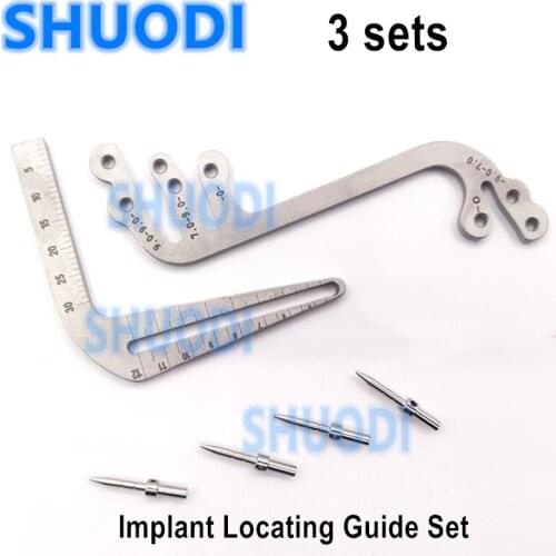 3 sets Dental Implant Locating Guide Implant Tools Planting Positioning Guide Angle Ruler Dentist tools Autoclavable