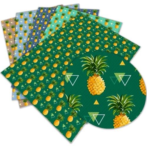 30 cm x 136 cmFaux Artificial Synthetic Leather Fabric Fruit Printed for Patchwork DIY Accessories L029