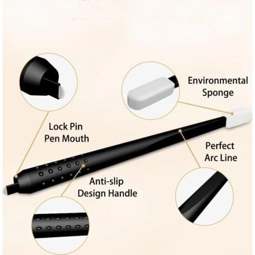 50pcs DISPOSABLE Microblading Pen with blade CF/U Needle 9 pin 12 pin/18U Microlading needle Manual Microblade Needle Tool