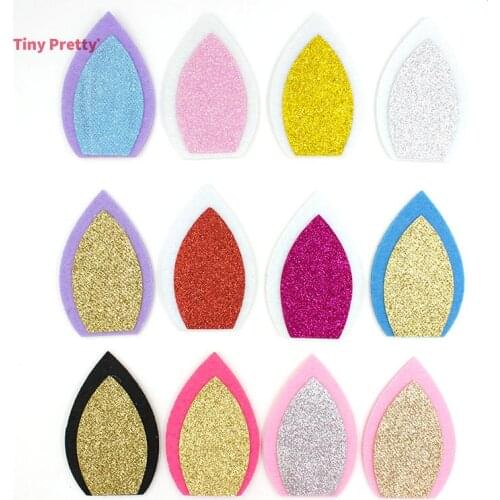 5 Pairs Glitter Unicorn Hair Accessories Unicorn Horn Ears DIY Headwear Accessories No Clips No Barrette for Headband