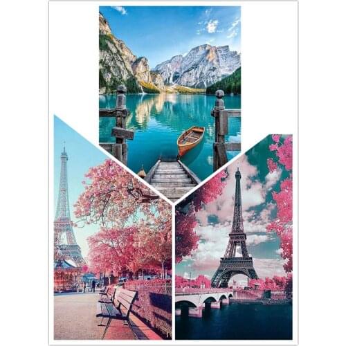 2021new5D DIY diamond embroidery full diamond landscape painting and diamond cross stitch rhinestone mosaic home decoration