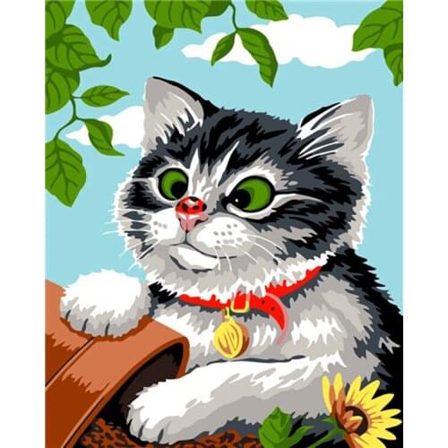 Animal Diamond Embroidery Cat Diamond Painting Full Drill Cross Stitch Kits EmbroideryDiamond Painting Full Drill New Arrivals