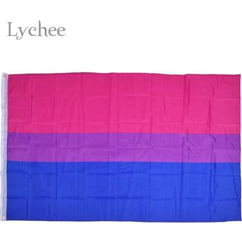 Lychee Life 90X150cm 3 X 5 Ft Bisexual Flags High Quality Flag Hanging Banner Home Party Decoration
