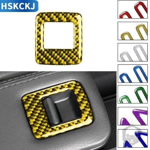 For 2009-2015 Mazda MX-5 Miata Roadster Carbon Fiber Floor Console Compartment Door Switch Button Frame Car Sticker Accessories