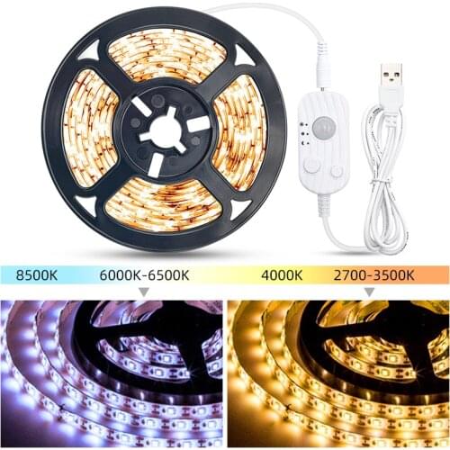 Motion Sensor LED Light Strip Hand Sweep Sensor Dimmable Tape Diode 1M - 5M USB DC 5V SMD 2835 TV Backlight Kitchen Night Lamp