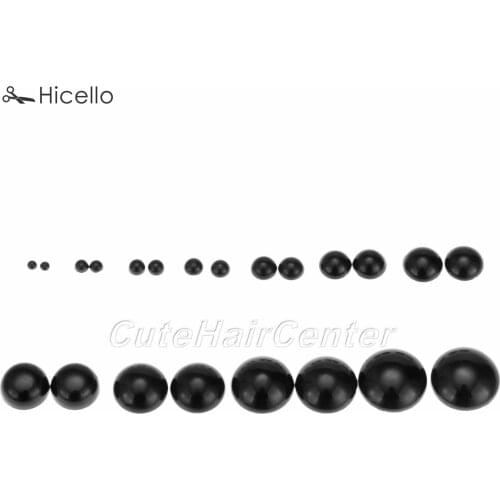 200pcs/20pcs Plastic Safety Eyes Nose Black DIY Handmade Accessories Tool Puppet Doll Teddy Bear 3/4/5/6/8/10/12/14/16/18/20 mm