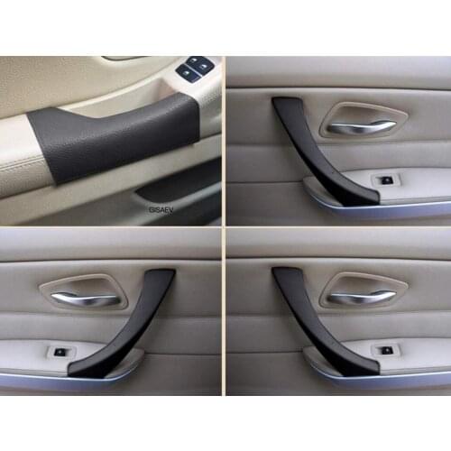 For 2005-2012 BMW 3 Series E90 E91 inner door leather handle cover (black)
