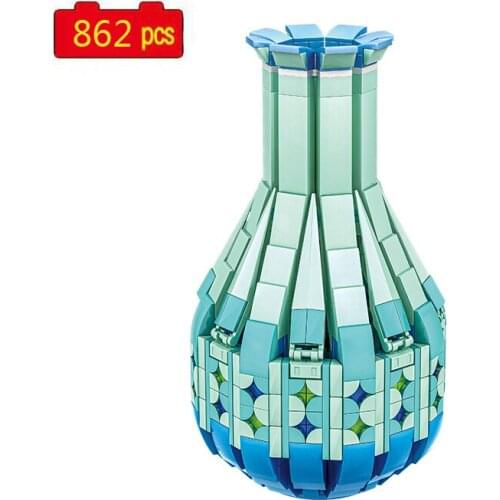 City Creative Series Vase MOC Accessories Desktop Decoration Home Accessories DIY Model Building Blocks Toys Gifts