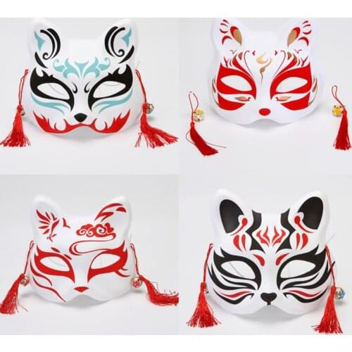 Hot Women Sexy Mask Half Face Fox Mask Hand-painted Cat The nine-tailed Fox Mask Halloween Party Cosplay Masquerade Fancy Masks