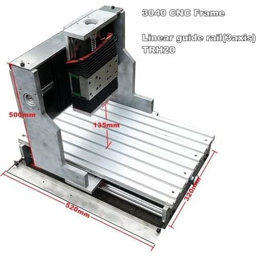 Linear guide rail cnc 3040 frame 3axis for cnc roter woodworking cnc milling engraving machine