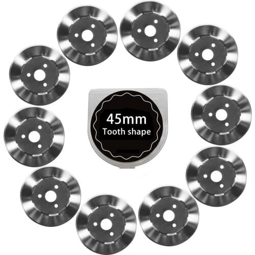 10Pcs/Set Rotary Cutter Blades 45mm Leather Cutting Tool DIY Patchwork Scrap Booking Quilter Leather Cutter For Home School