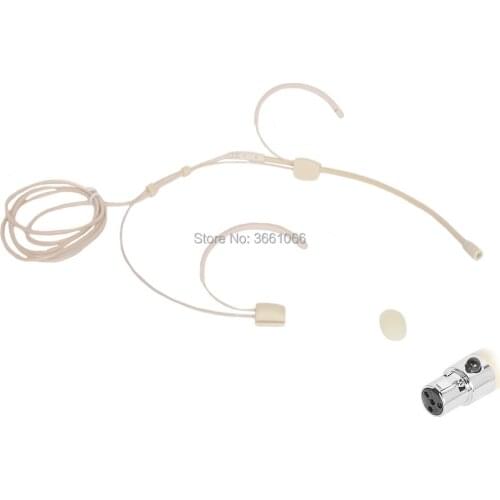 Microdot Headset Head-mounted Headworn Omidirectional Microphone For SHURE Wireless System - Mini XLR Ta4f Connector