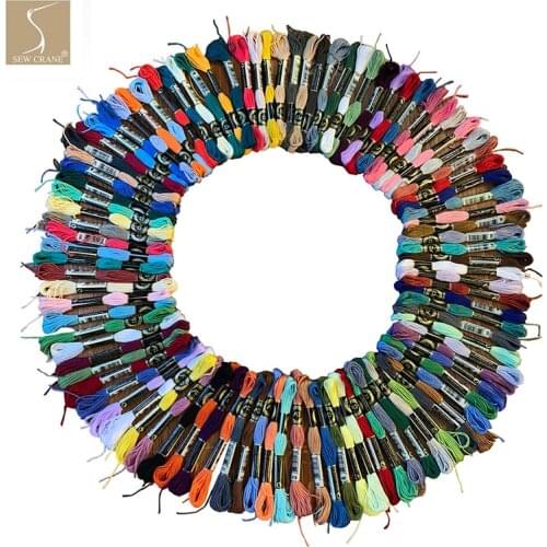 Multicolour Embroidery Floss Pack Six Strands Cross Stitch Thread Polyester Sewing Thread, 8.7 Yards