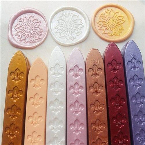 New 7 colors DIY Sealing Strips Seal Dedicated Beeswax Stick Branding Paint Stamp Seal Wax Sigillo Handmade Pearl White pink
