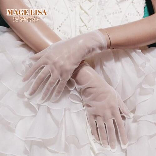 New short transparent finger DIY Wedding gloves party gloves wedding accessories free shipping