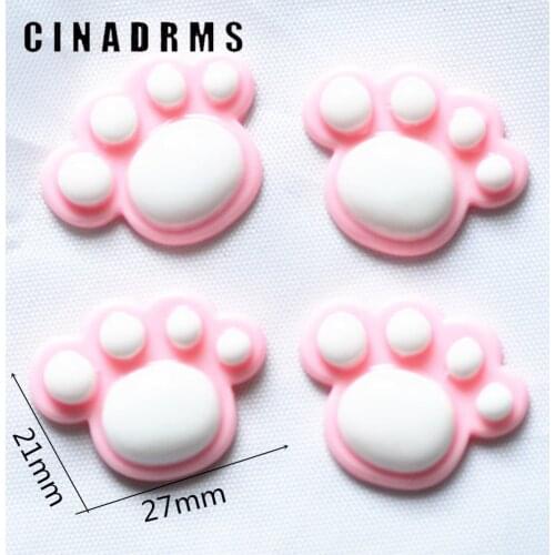 New Arrival 21mmX27mm Pink Cute Bear Claw scrapbooking embellishments,resin Kawaii cabochons,Flatback DIY Miniatures
