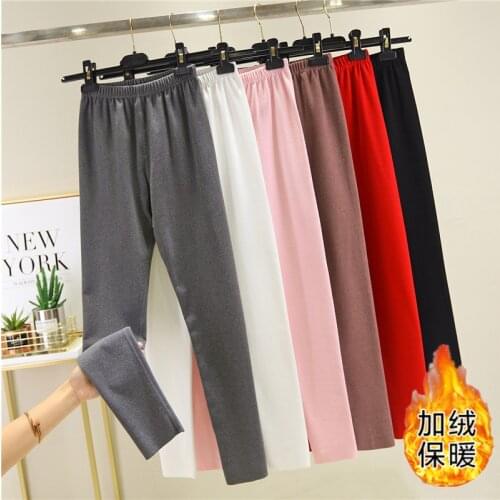 Autumn Winter Thicken Velvet Leggings Women Polar Fleece Soft Warm Leggings Pants Workout Thick Cotton Leggings Women Christmas