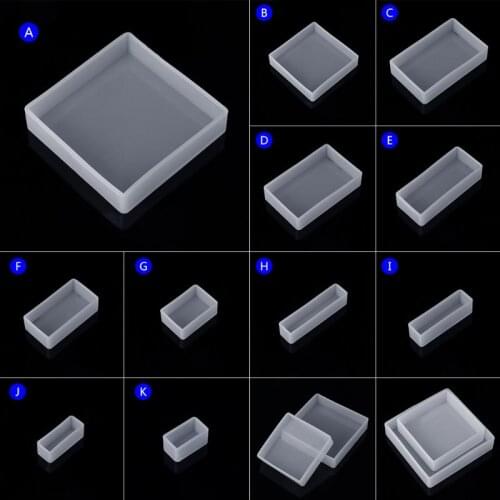 R2LE Silicone Mold DIY Square Rectangle Exopy Resin Mirror Crafts Jewelry Decoration