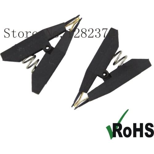 [SA] CL4875K mini four-wire Kelvin test clip LCR Milliohmmeter Kelvin clips Black 2 --10pcs/lot