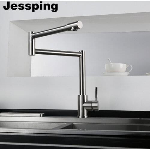 Foldable 360 rotate kitchen faucet hot and cold mixer convenient use