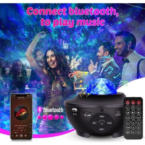 LED Galaxy Projector remote control Starry Sky lamp Bluetooth-Speaker Childrens night light birthday gift room Christmas decor